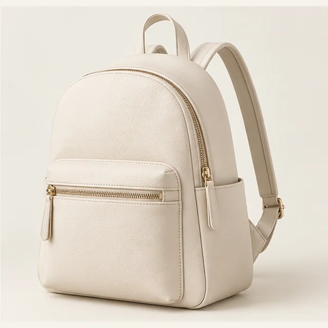 Cloud Faux-Leather Backpack — detail view