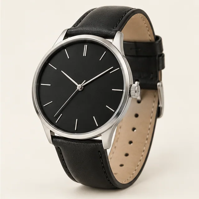 Nocturne Black-Dial Watch — detail view