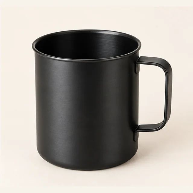 Harbor Black Aluminium Cup — detail view