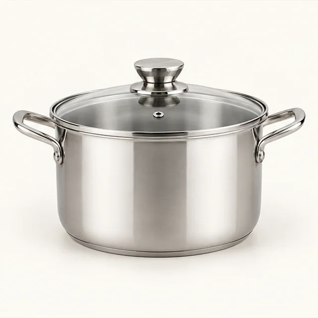 Hearth Silver Pot With Glass Cap — product overview