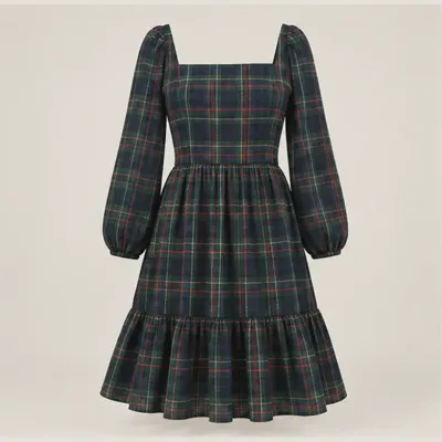 Solstice Tartan Dress — view 1