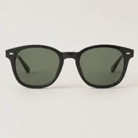 Meadow Green and Black Glasses