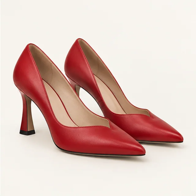 Ember Pointed Flats — detail view